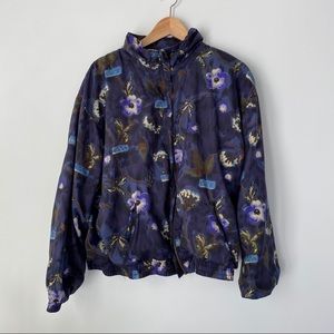 Vintage Floral Bomber Jacket